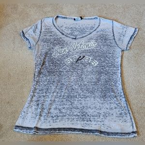 San Antonio Spurs Shirt Women's X Large Gray NBA Basketball lightweight